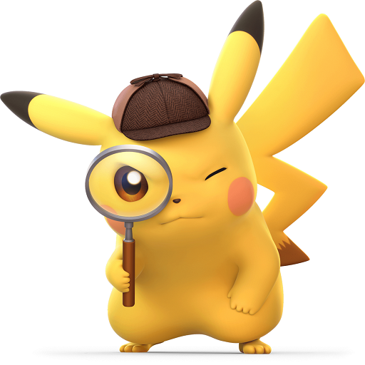 Pikach avec une loupe
